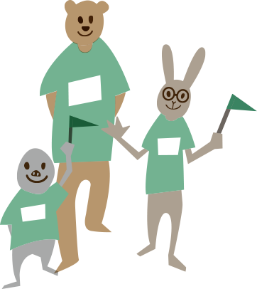 ツナガリウォークイラスト